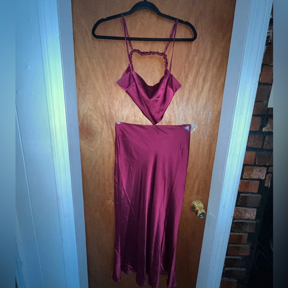 Purple maxi elegant dress